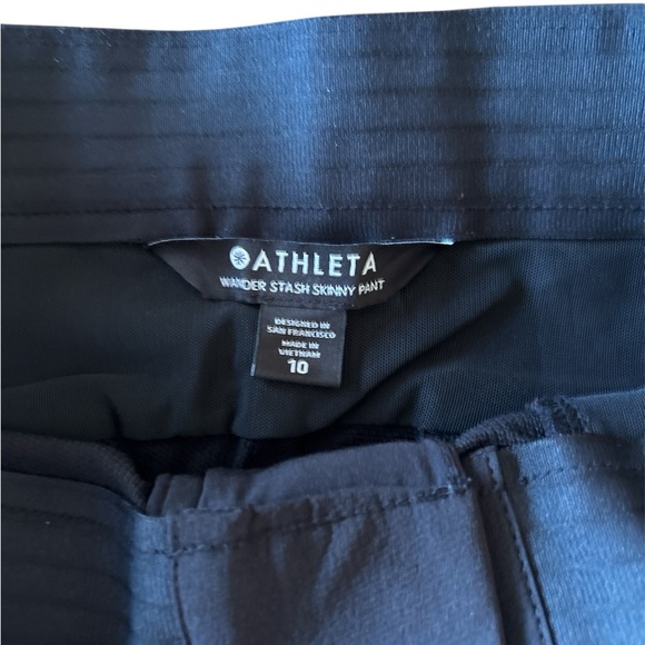 Athleta Wander Stash Skinny Pants Slim Leg Pockets Black - Picture 6 of 6